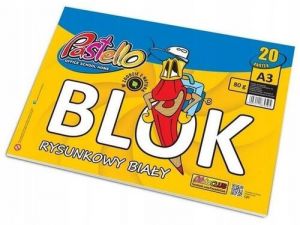 Blok rysunkowy A3 biały 20 kartek