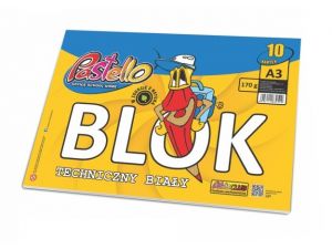 Blok techniczny A3 biały 170gr 10 kartek