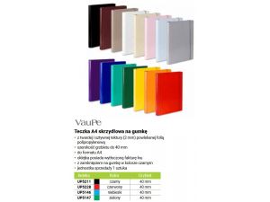 Teczka z gumką A4/40mm skrzydłowa kolor