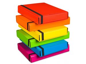 Teczka z gumką A4/50mm skrzydłowa Caribic box